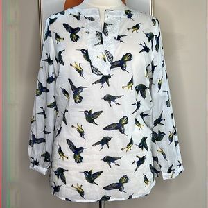 NWT Lane Bryant hummingbird print pop over top | Size 14/16